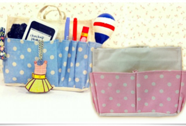 Cottage Style Canvas Bag in Bag กระเป๋าจัดระเบียบ
