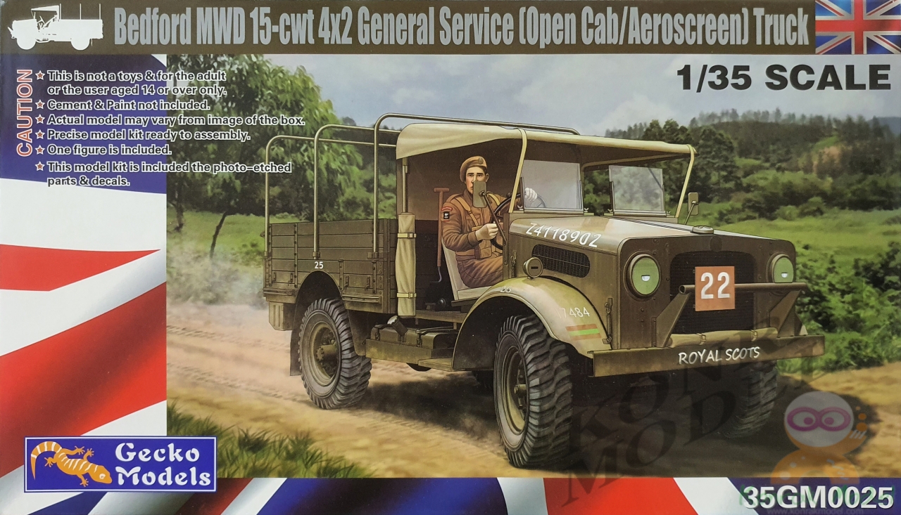 35GM0025 BEDFORD MWD 15-CWT 4X2 GENERAL SERVICE (OPEN CAB/AEROSCREEN) TRUCK [1/35]