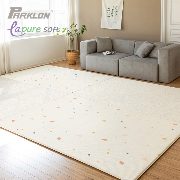 New! แผ่นรองคลาน PARKLON รุ่น La Pure Soft Mat ขนาด 130x190x1.2cm ลาย Jelly Terrazzo
