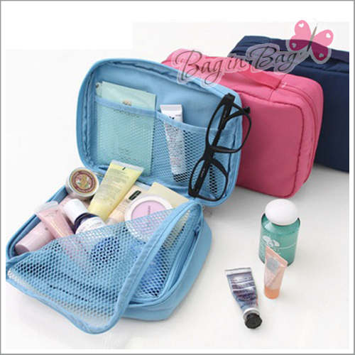Travel Mesh Zippered Multi Pouch Bag กระเป๋าใส่ของอเนกประสงค์ไว้พกพาเดินทาง