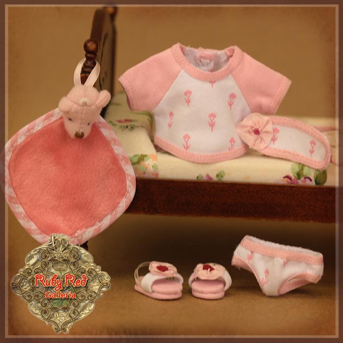 [SALE -50%] HC0081B Yu Ping Pink Sleepwear Outfit Set