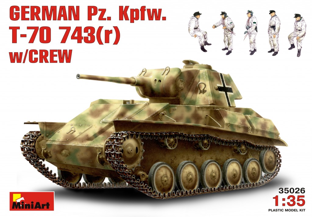 MI35026 GERMAN Pz. Kpfw. T-70 743(r) w/CREW 1/35