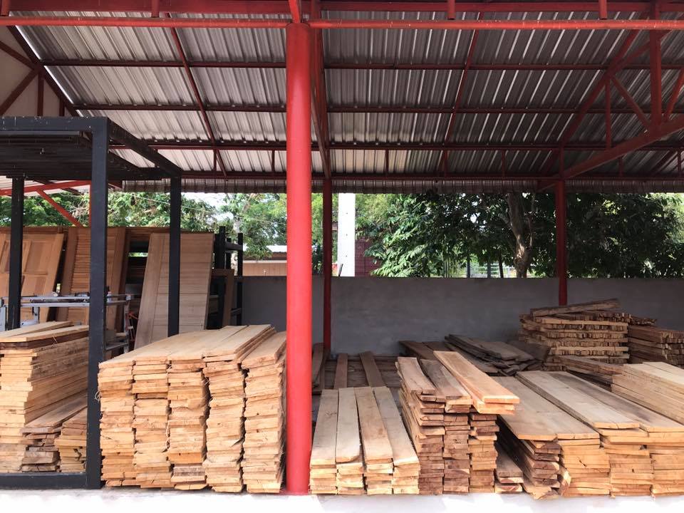 ( รหัส B3 ) ศาลา ไม้สัก พิงสัปรด คาฟ้าอ่อน2ชั้น หลัง / ขนาด 2x2x3 เมตร