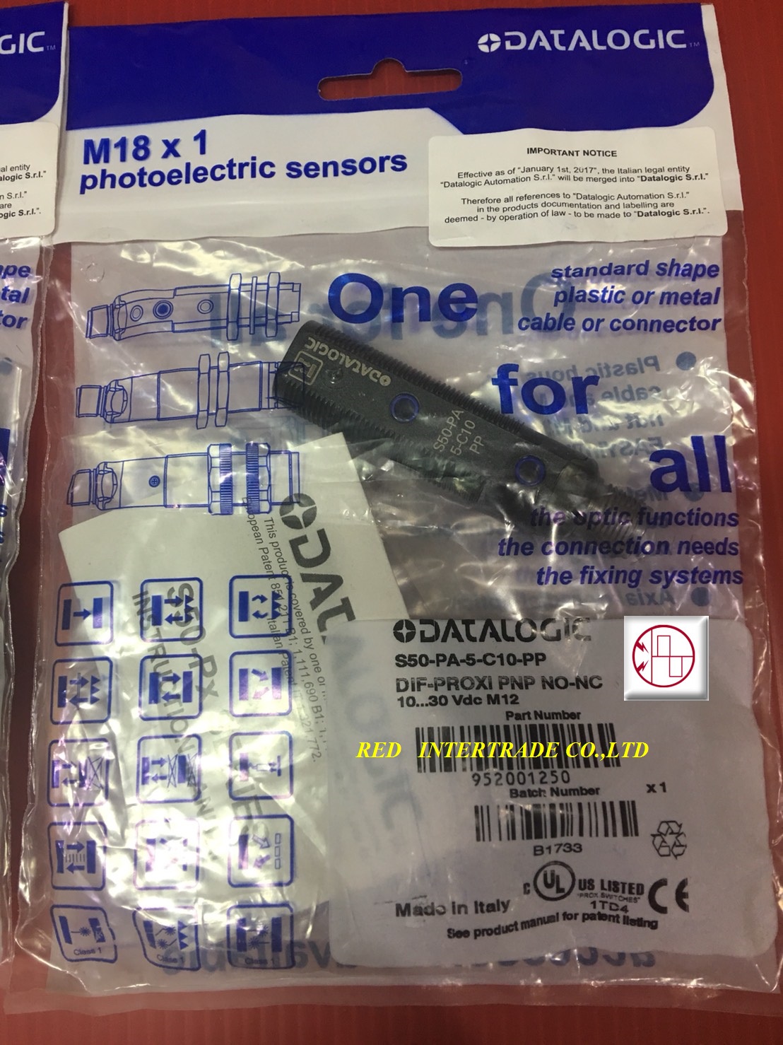 S50-PA-5-C10-PP DIP-PROXI PNP NO-NC datalogic SENSOR