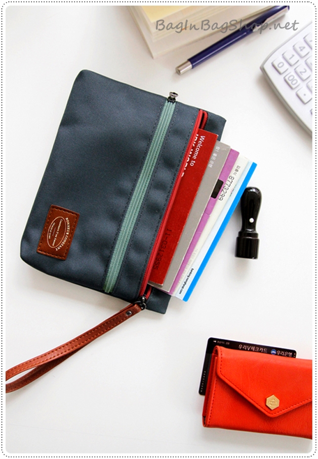 Bank Pouch กระเป๋าใส่สมุดบัญชี , บัตร ATM , เงินสด , ตรายาง