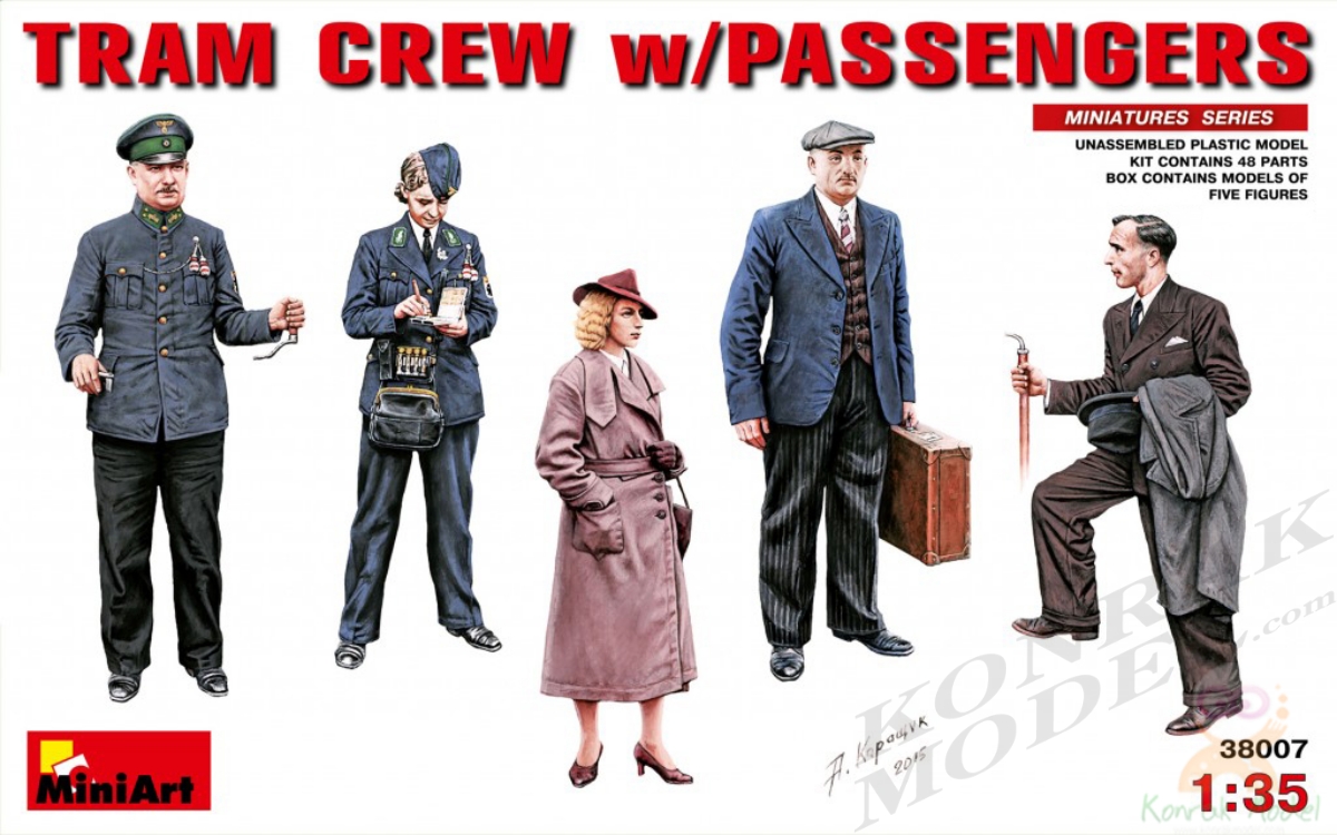 MI38007 TRAM CREW w/PASSENGERS 1/35