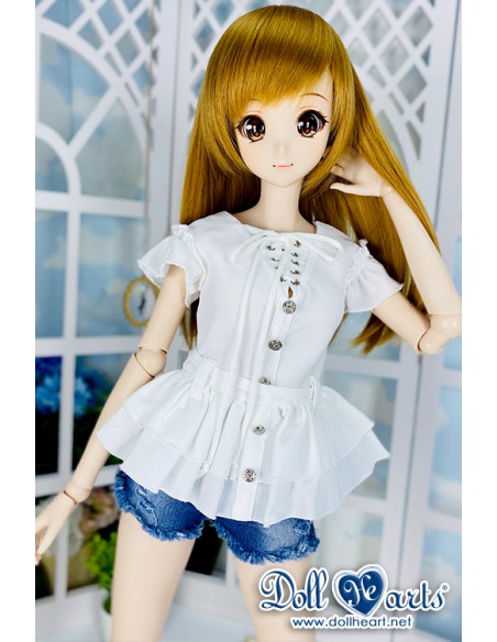 [PRE-ORDER] SD13G White Lacing Blouse