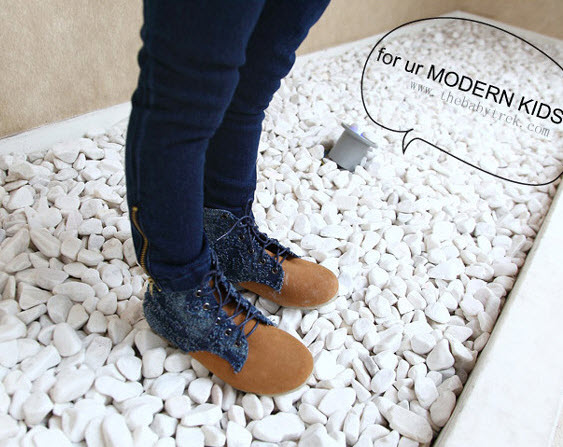 กางเกงยีนส์เด็กหญิง | ยีนส์มีซิปตรงข้อเท้า