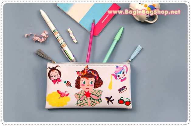 Clear Pencil Double Zip Case