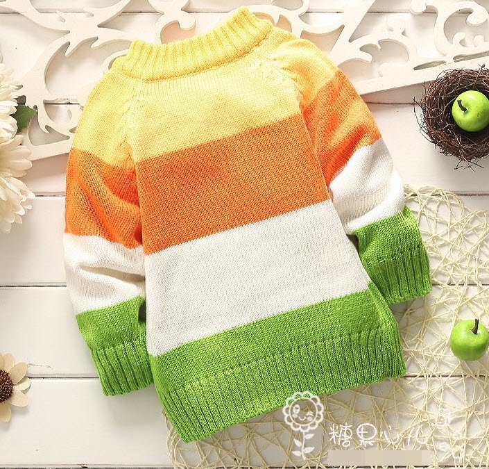 เสื้อกันหนาวไหมพรมลิง | เหลือง+ส้ม