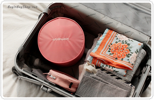 Round Travel Underwear and bra Pouch