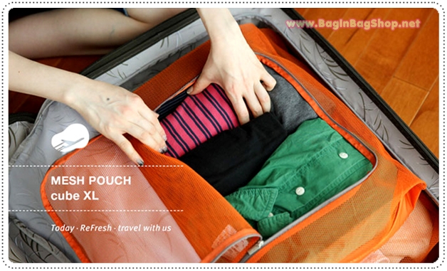 MESH POUCH cube XL