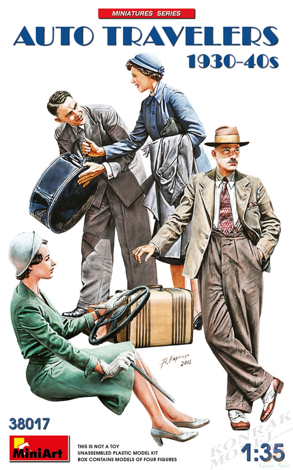 MI38017 AUTO TRAVELERS 1930-40S 1/35