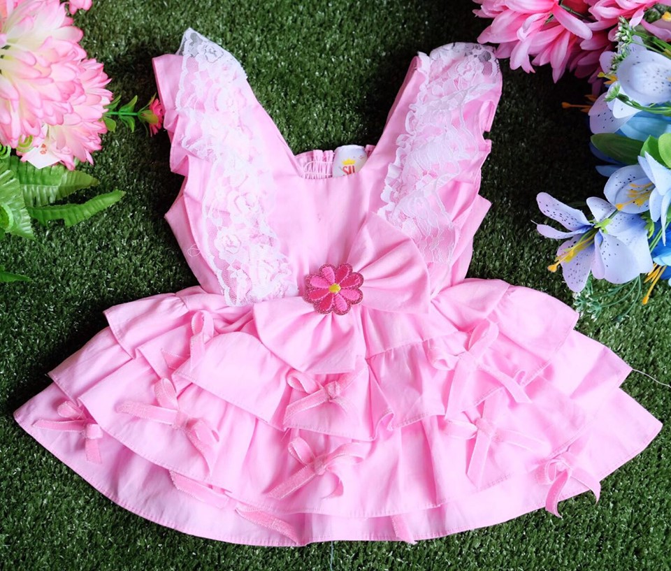 Ruffle skirt pink เด็กเล็ก