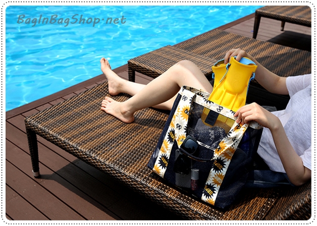 Coating Mesh Shopper Bag