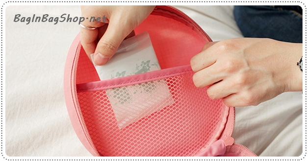 Portable Round Underwear Pouch กระป๋าใส่ชุดชั้นในพหพา