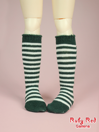 [CLEARANCE SALE] YO Green & White Stripe Stocking
