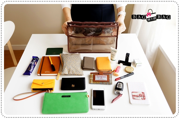 Clear dual bag in bag กระเป๋าจัดระเบียบ รุุ่น ใส