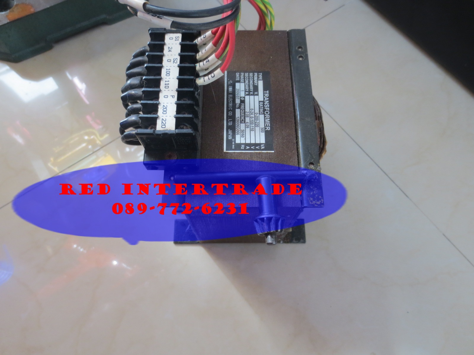 ขาย จำหน่าย หม้อแปลง TRANSFORMER 500VA input 200-220 volt outut 100-110 volt,0-24volt JAPAN มือสอง