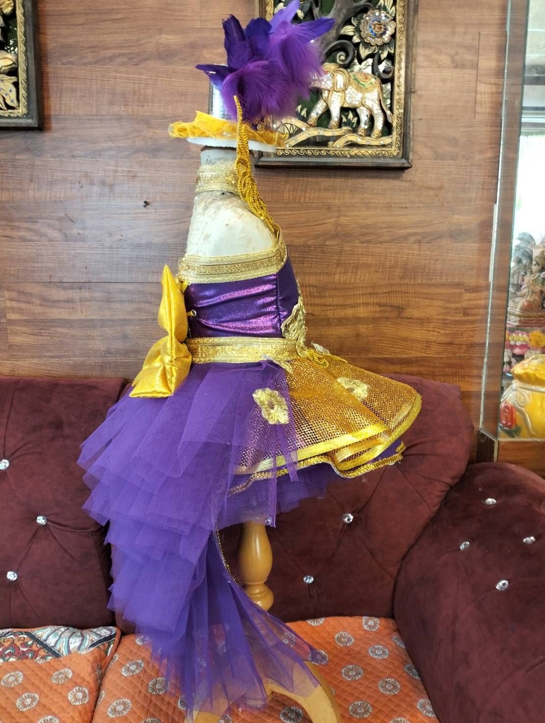 ชุดดรัมเมเยอร์สีม่วงอนุบาลและประถม