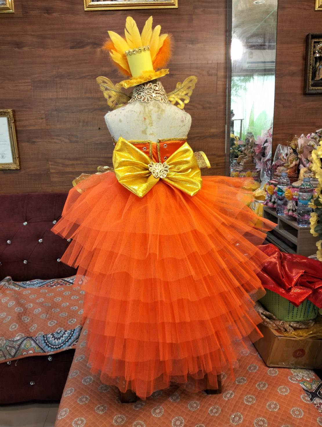 ชุดดรัมเมเยอร์สีส้มอนุบาลและประถม