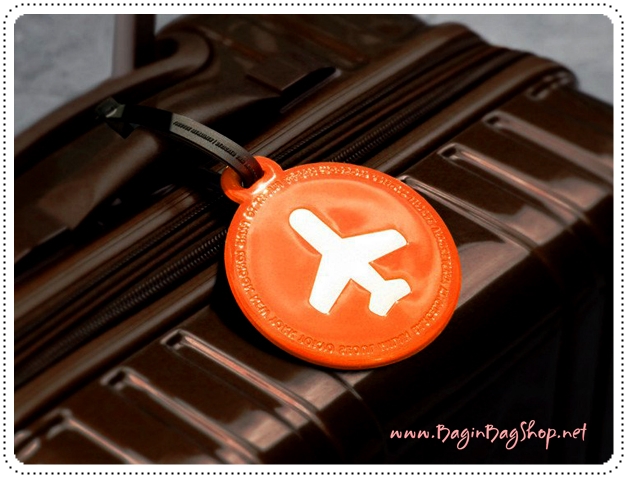 HAPPY FLIGHT Round Luggage Tag ป้ายห้อยกระเป๋าเดินทาง
