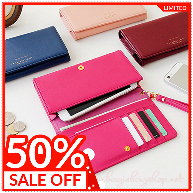 ลด 50% Iconic La Chance Passe กระเป๋าสตางค์ใส่มือถือ