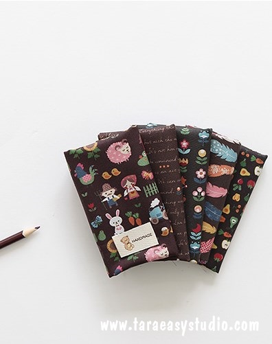 ผ้าคอตต้อนเกาหลีจัดเซต Chocolate Series 5 species ขนาด 27.5x45cm จำนวน 5 ชิ้น (พร้อมส่ง)