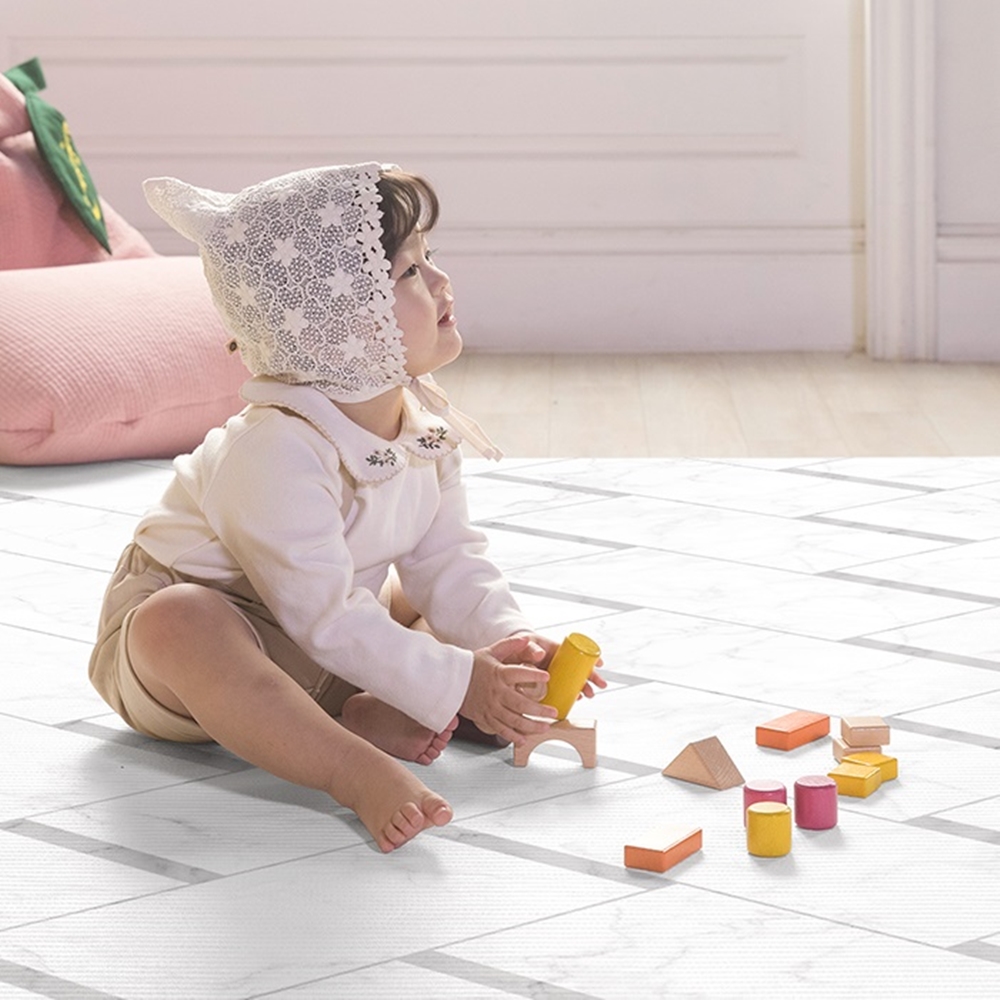 แผ่นรองคลาน PARKLON Pure Soft Mat ลาย Marble Herringbone ขนาด 140x210x1.5cm