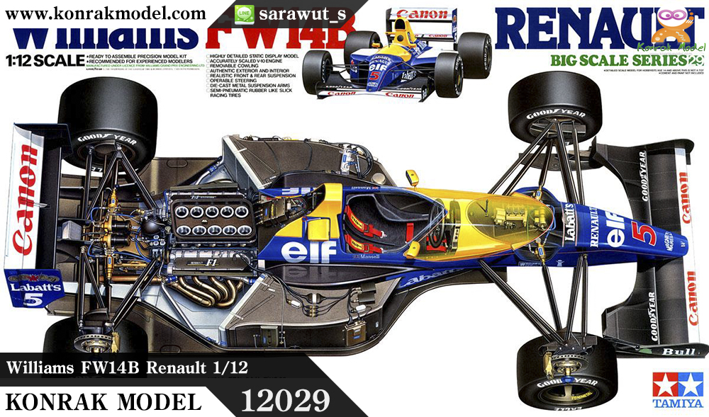 TA12029 Williams FW14B Renault 1/12