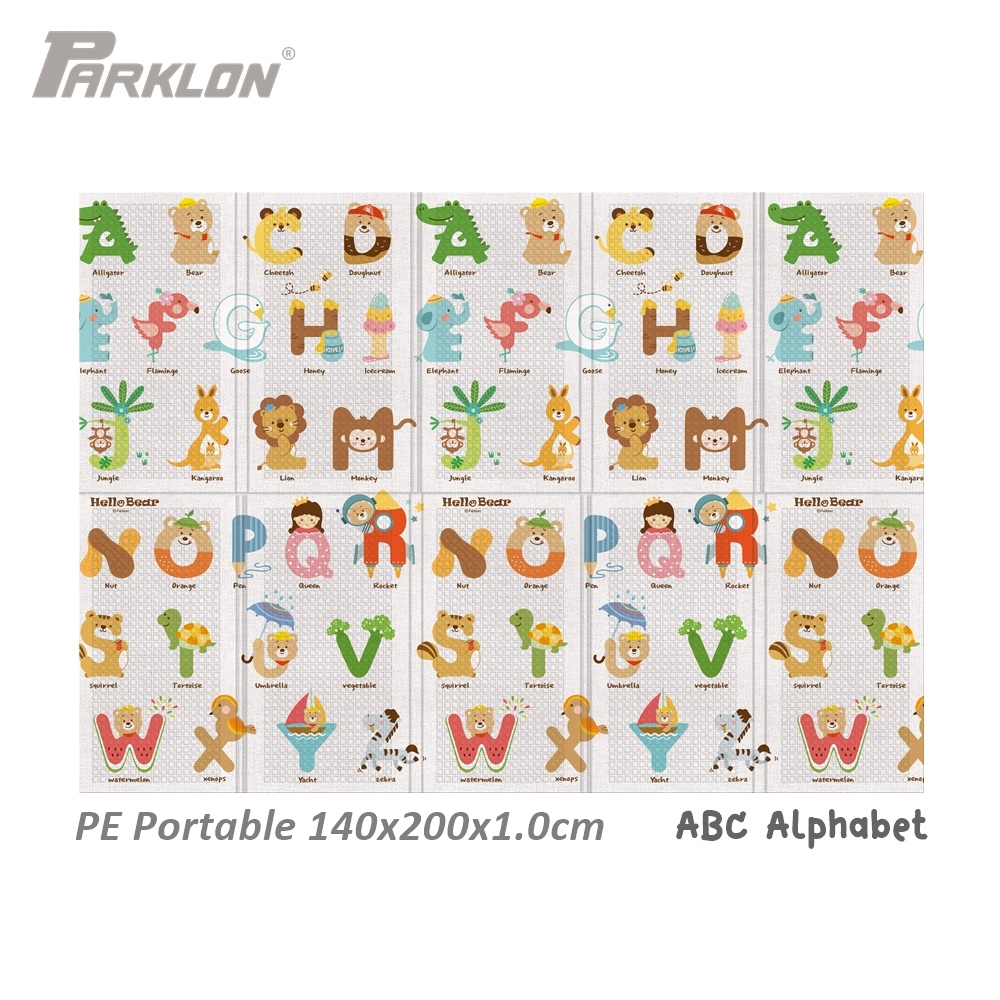 แผ่นรองคลาน Parklon แบบพับได้ PE Folding Mat ลาย ABC Alphabet ขนาด 140*200 หนา 1.0cm