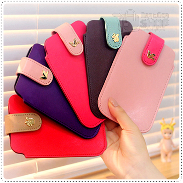 Two Strap Phone Case กระเป๋าใส่ IPhone แบบหนังเรียบ