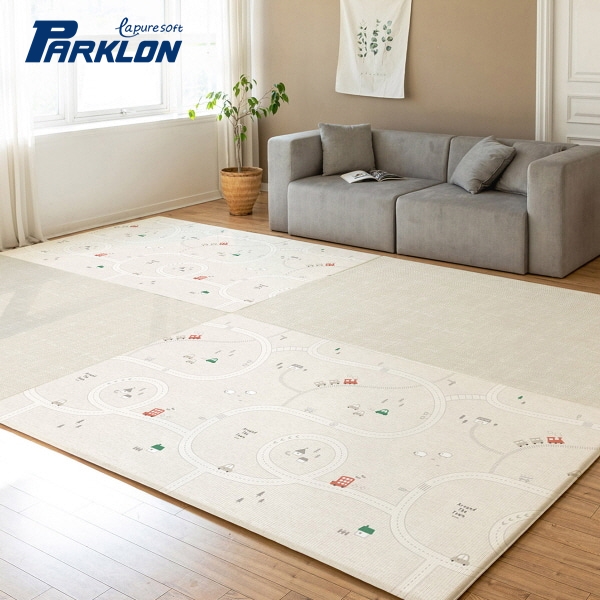 New! แผ่นรองคลาน PARKLON รุ่น La Pure Soft Mat ขนาด 130x190x1.2cm ลาย Around The Town