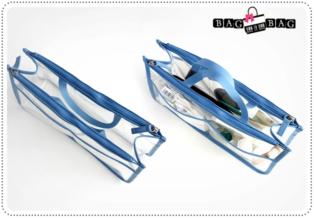 Clear dual bag in bag กระเป๋าจัดระเบียบ รุุ่น ใส