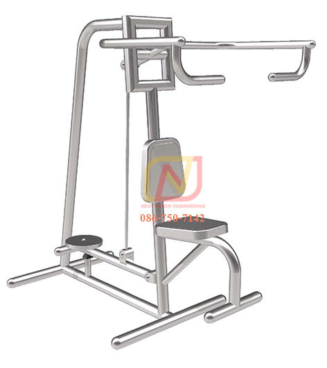 FTS-02 เครื่องออกกำลังกายกลางแจ้งสแตนเลส อุปกรณ์บริหารแขน-หน้าอก-หัวไหล่ (แบบดึงยกตุ้มน้ำหนัก)