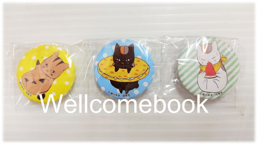 เข็มกลัดลาย อาจารย์เหมียวหง่าว จากเรื่อง "นัตสึเมะกับบันทึกพิศวง" จำนวน 3 ชิ้น/กล่อง