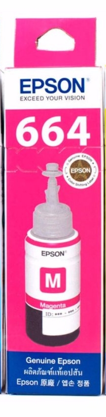T644M หมึกเติม สีชมพู สำหรับ Inkjet Epson L120, L210, L220, L360, L1300