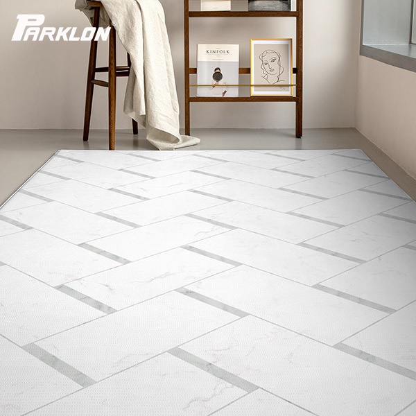 แผ่นรองคลาน PARKLON Pure Soft Mat ลาย Marble Herringbone ขนาด 140x210x1.5cm