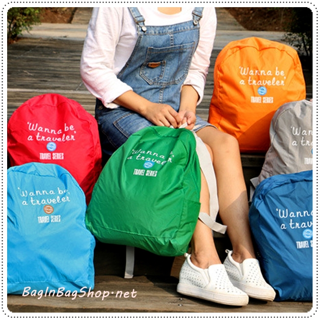 Colorful Simple Backpack กระเป๋าเป้พับได้