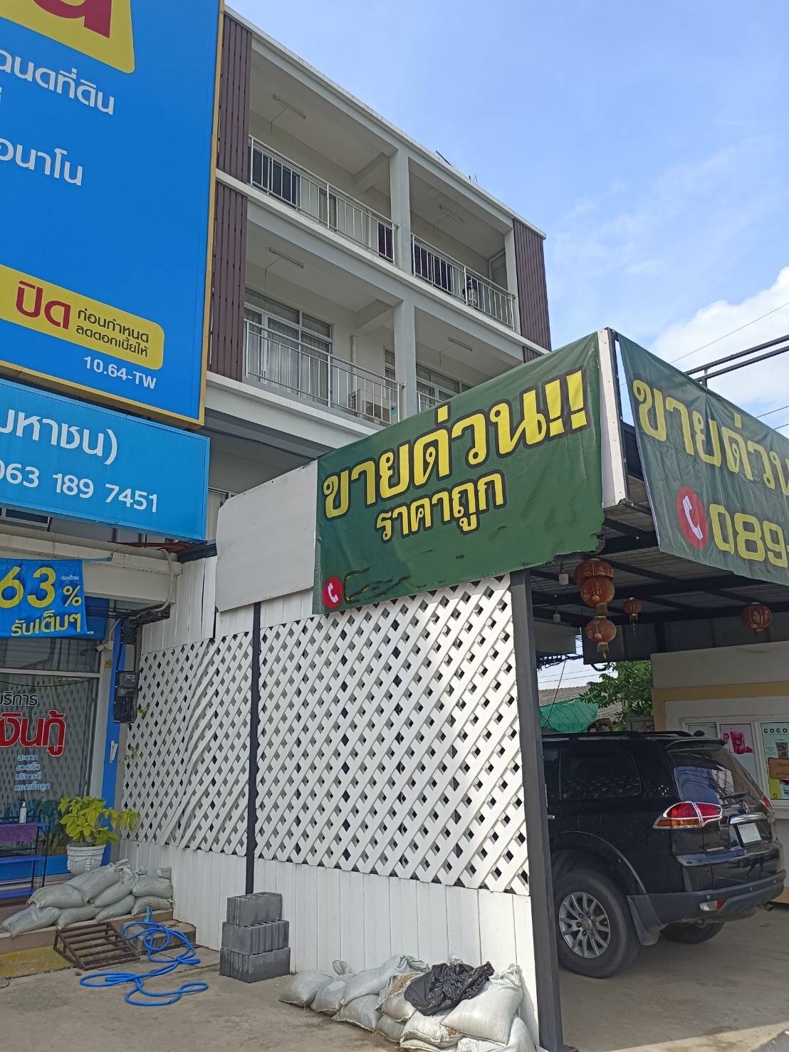 ขาย-อาคารพานิชย์ 4ชั้น 2คูหา ติดถนน 123/4 ถ.เลียบคลอเปรมประชากร ต.บางพูน อ.เมืองปทุมธานี จ.ปทุมธานี 12120