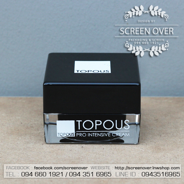 สกรีนกระปุกครีม หน้า 1 สี ฝา 1 สี