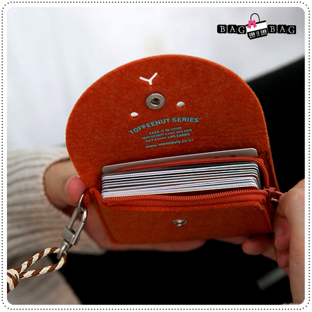 Toffee Nut Card Pouch กระเป๋าใส่บัตร ขนาดพกพา