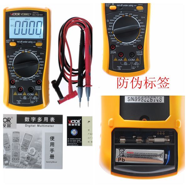 Digital Multimeter True RMS (Victor VC890C+)