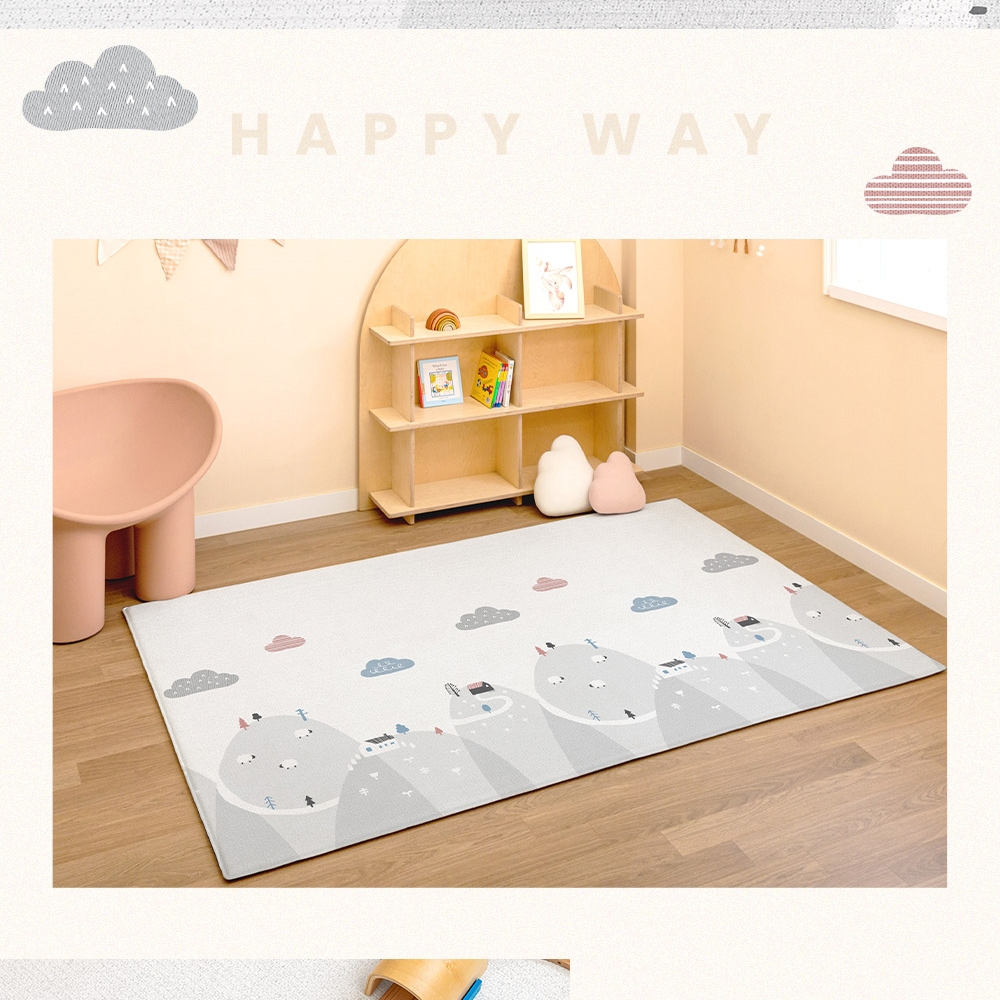 แผ่นรองคลาน PARKLON LaPure Soft Mat ลาย Happy Way มีลายทั้ง 2 ด้าน ขนาด 140x235x1.5cm