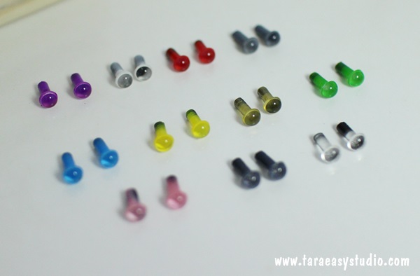 ลูกตาคริสตัลแบบใส ขนาด 5 mm มี 11 สี