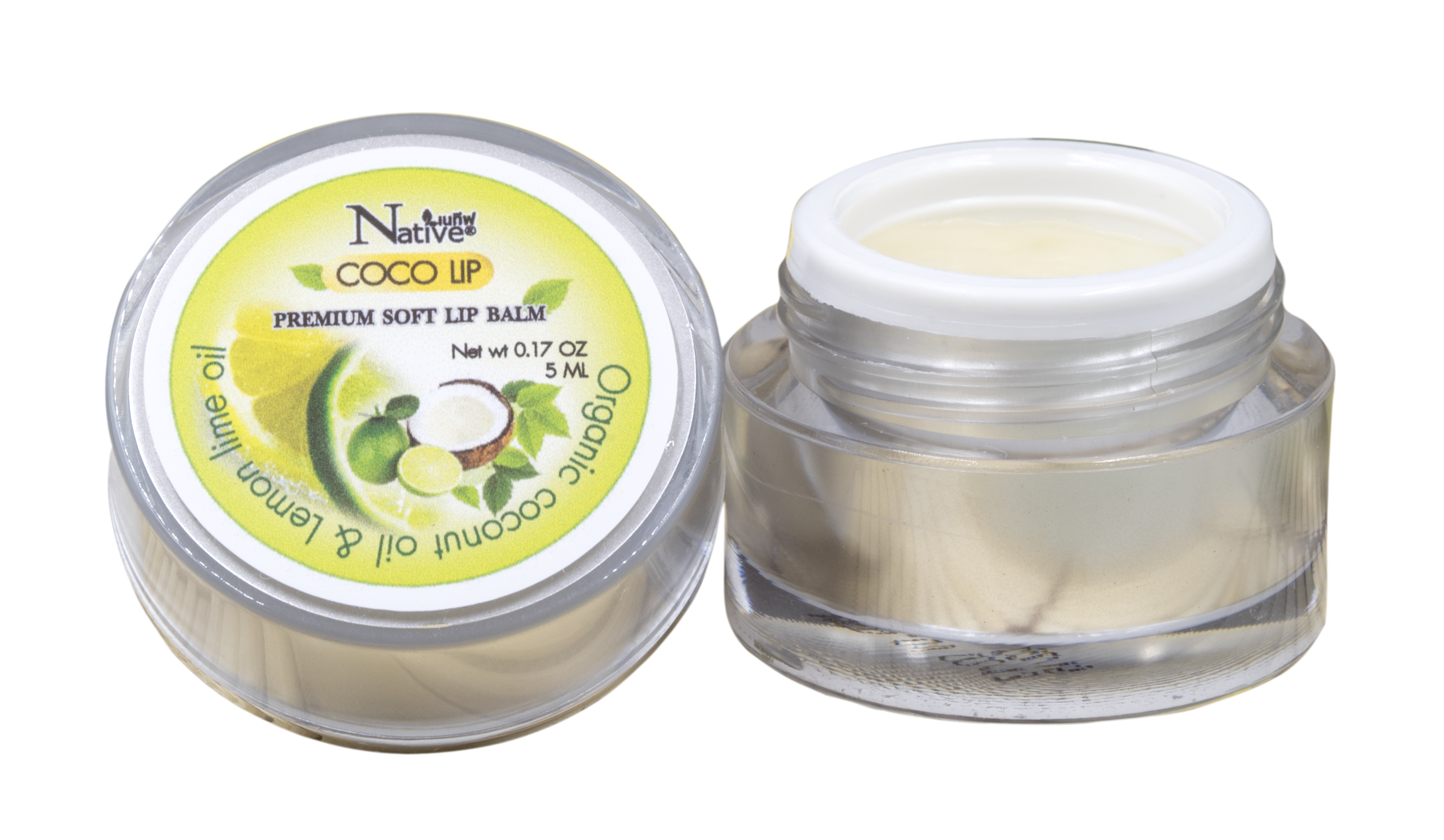 เนทีฟ พรีเมี่ยม ซอฟลิปบาล์มกลิ่นมะนาว (Native Premium soft lip balm with Lemon Lime oil)