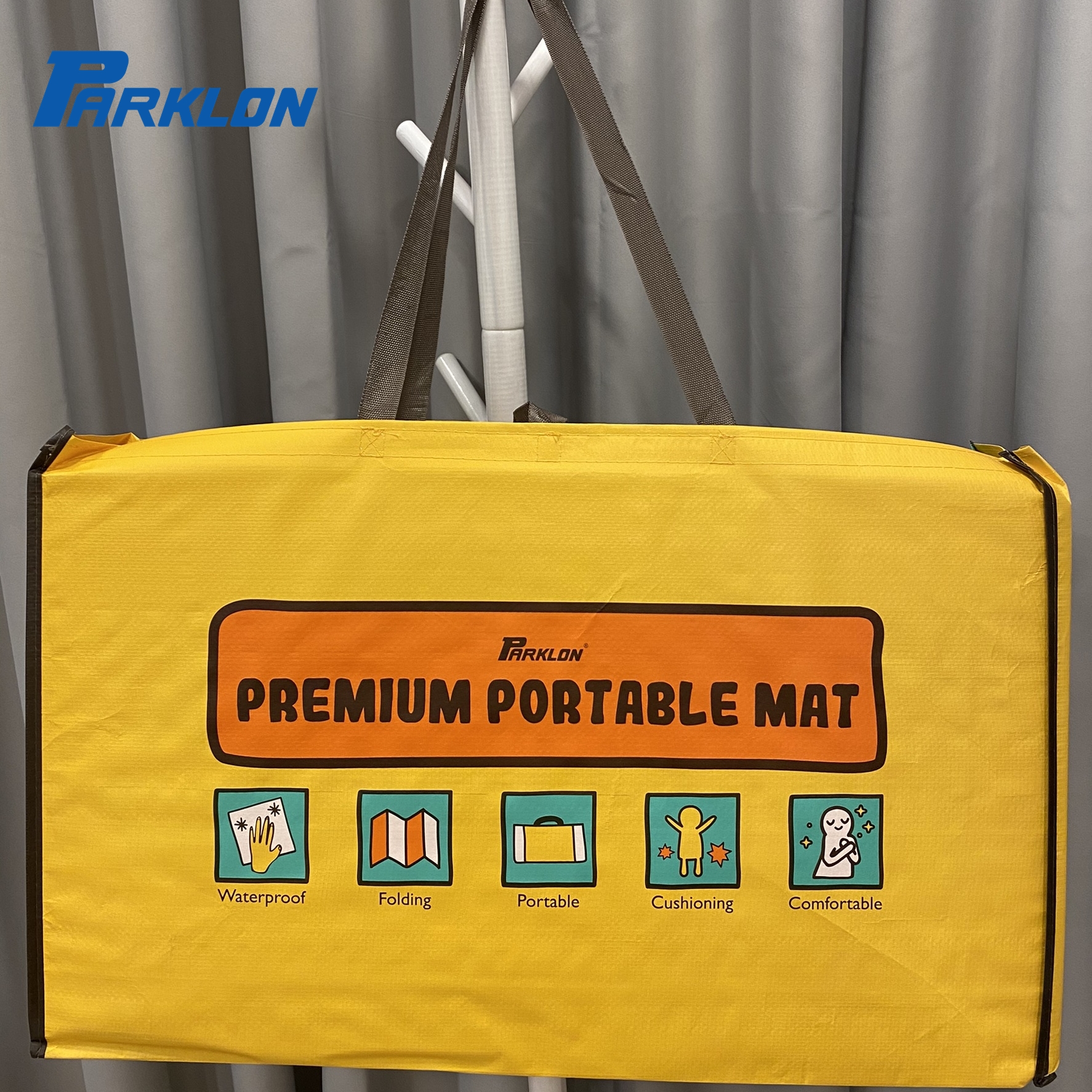 แผ่นรองคลาน Parklon แบบพับได้ PE Folding Mat ลาย Balloon Alphabet ขนาด 140*200 หนา 1.0cm