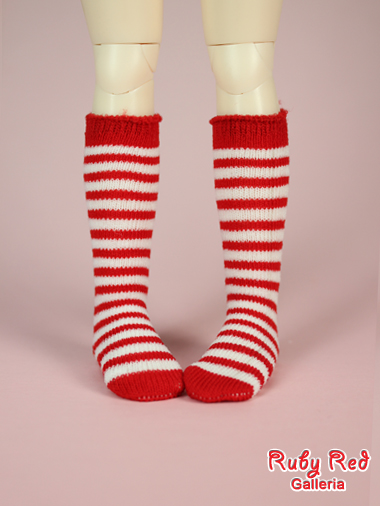 [CLEARANCE SALE] YO Red & White Stripe Stocking
