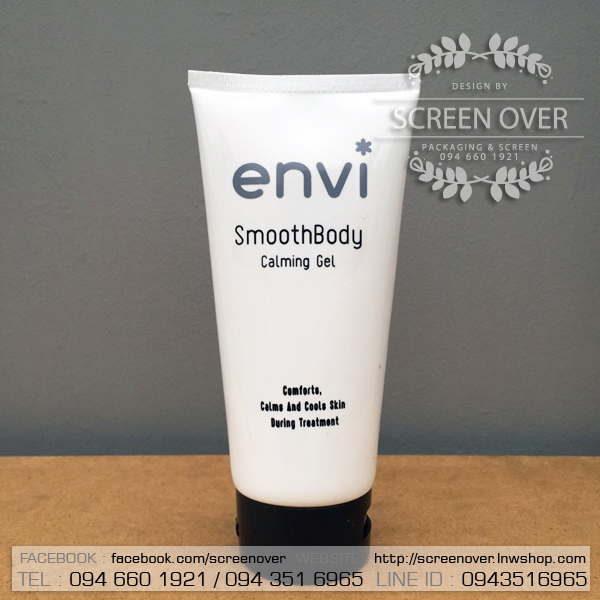 สกรีนหลอดครีม หลอดโฟม สกรีน 1 สี ไม่มีค่าบล็อคสกรีน