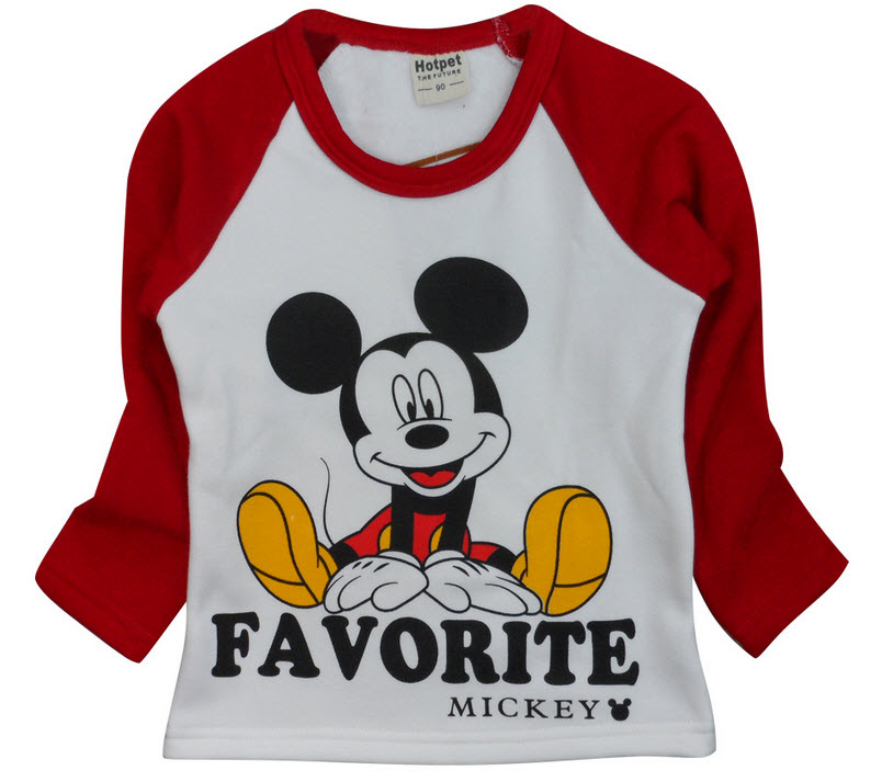 เสื้อแขนยาว Mickeyสีแดง